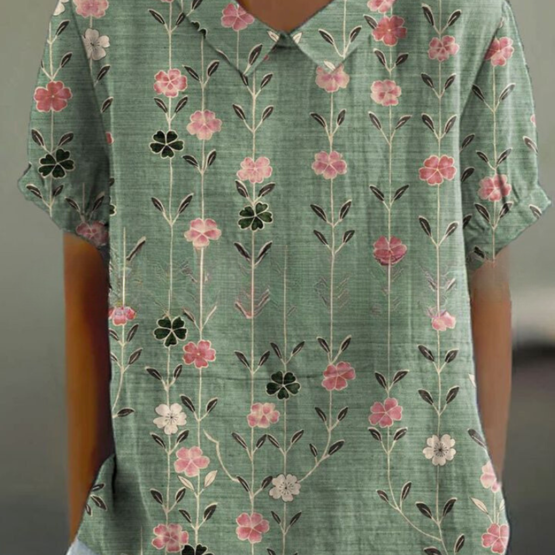 Damen Elegant Blomsterbluse | Sommer