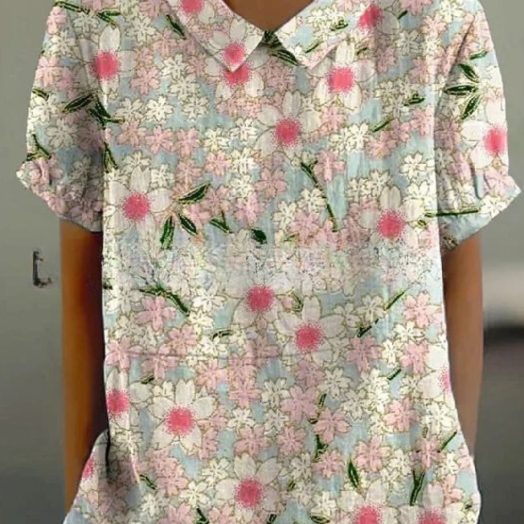 Damen Elegant Blomsterbluse | Sommer