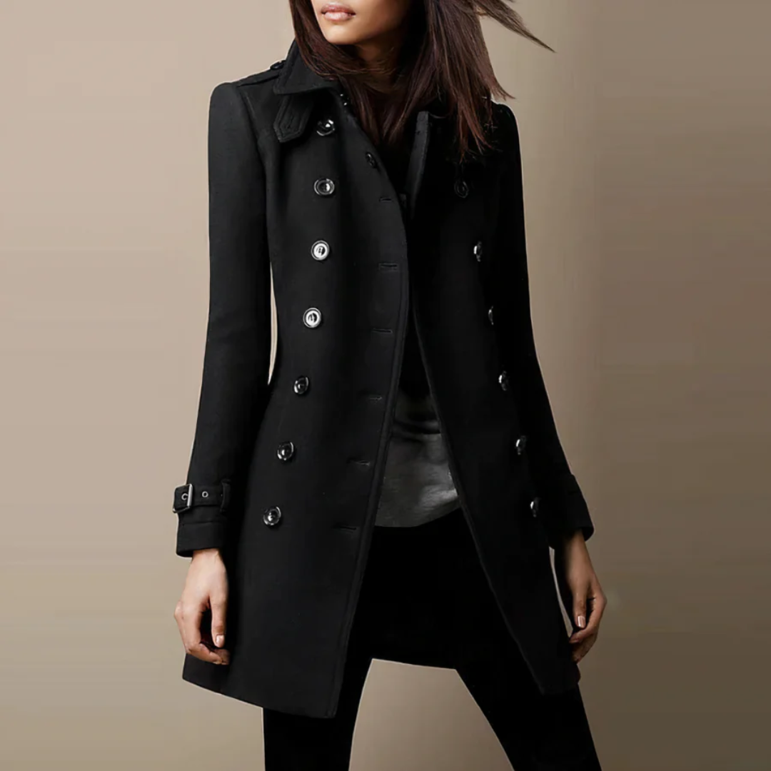 Raideny | Dame Lang Trench Kåpe | Varm