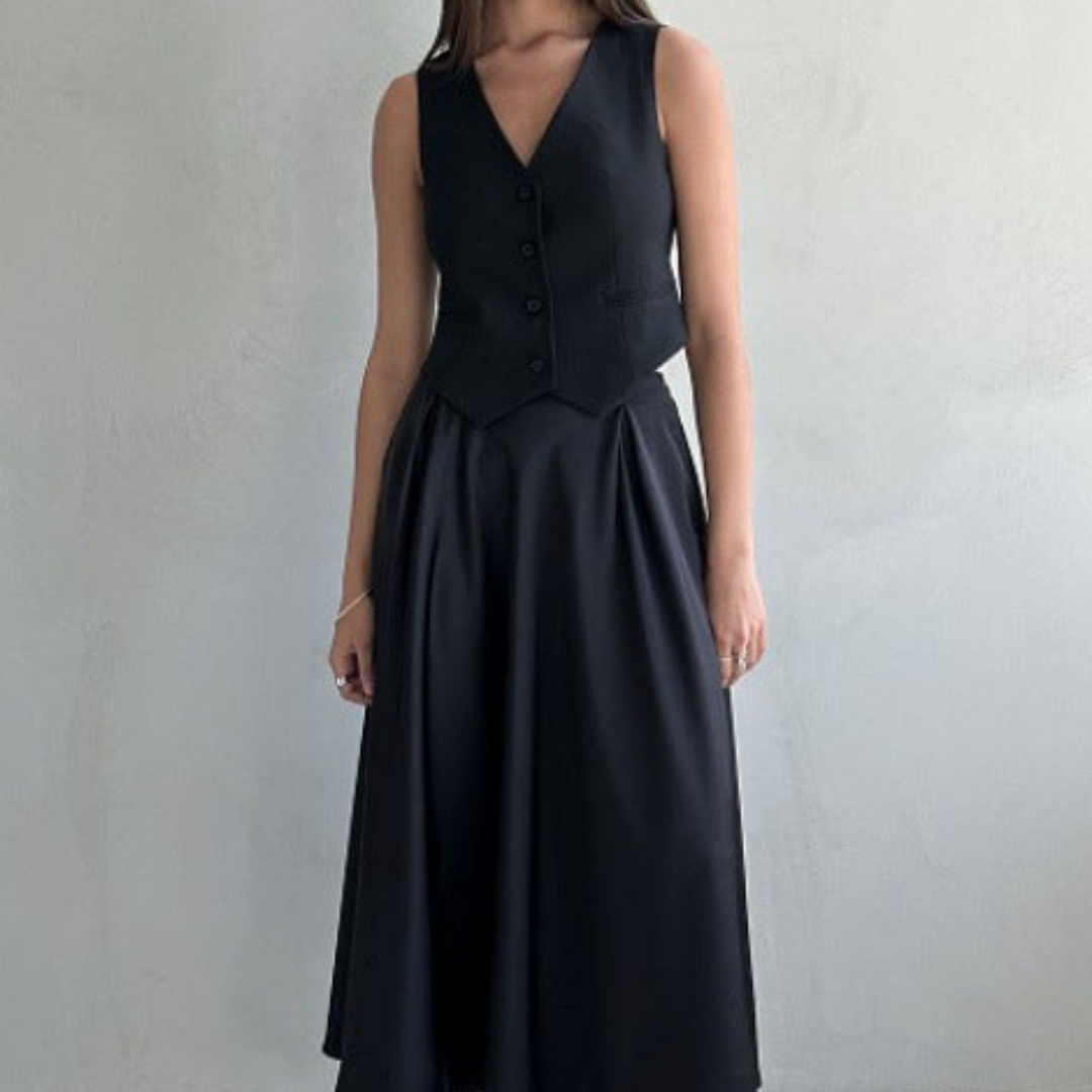 Dame Høy Midje Skjørt | Elegant
