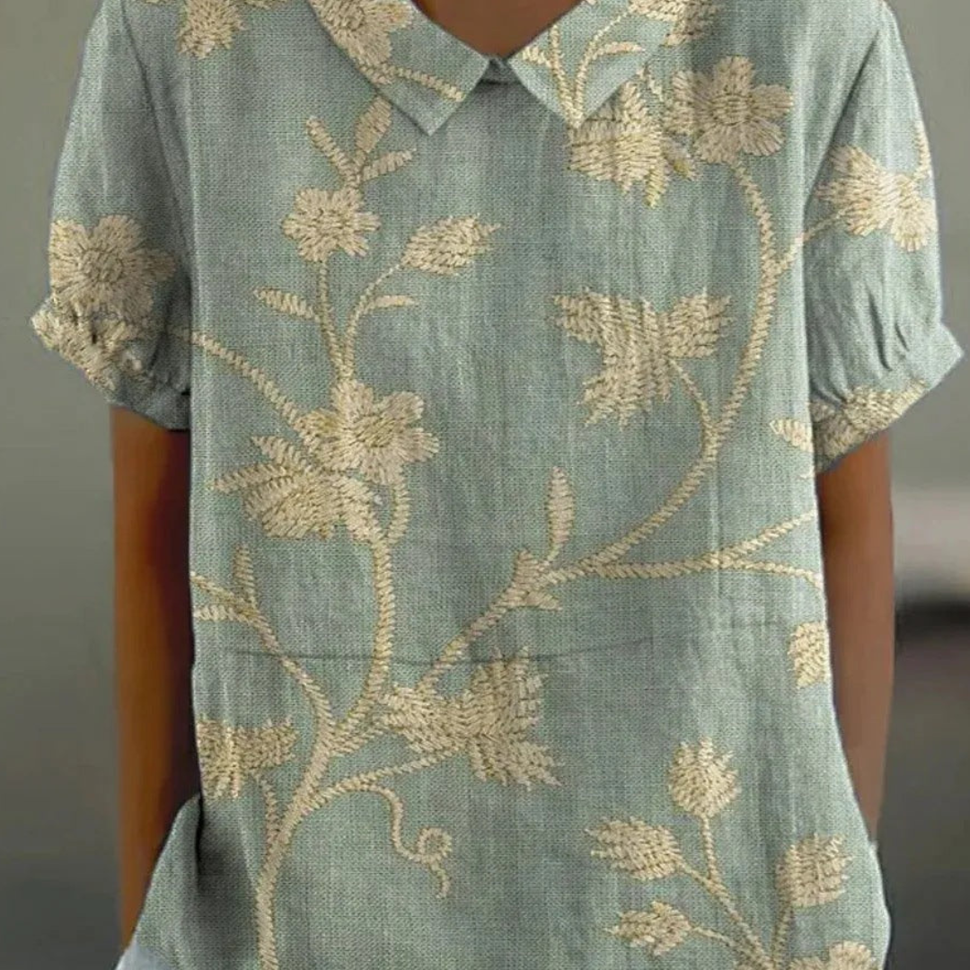 Damen Elegant Blomsterbluse | Sommer