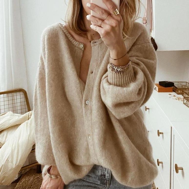 Sorenia | Dame Allround-Strikkegenser | Brun