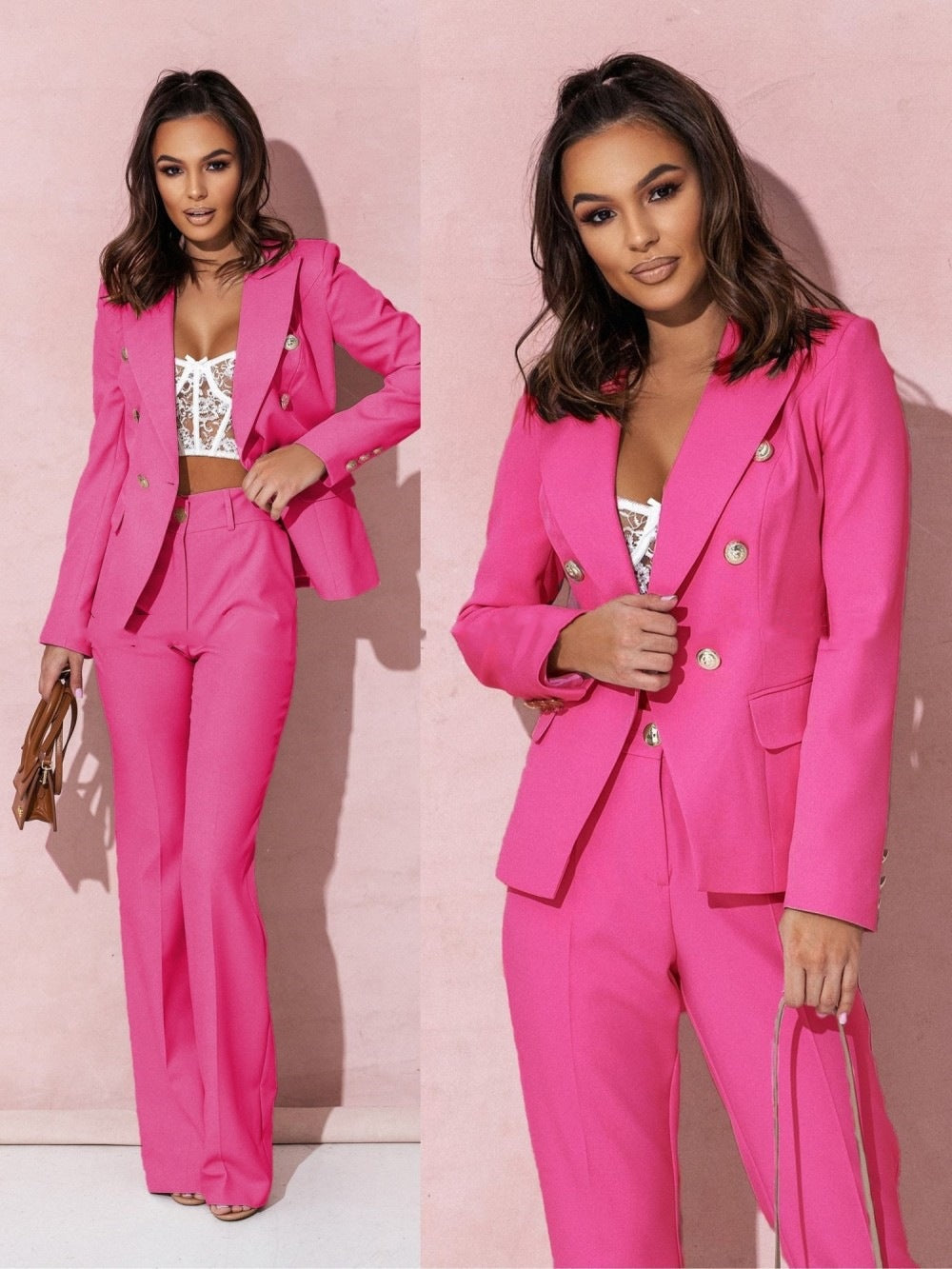 Elisea | Dame Elegant Blazer Sett | Sommer