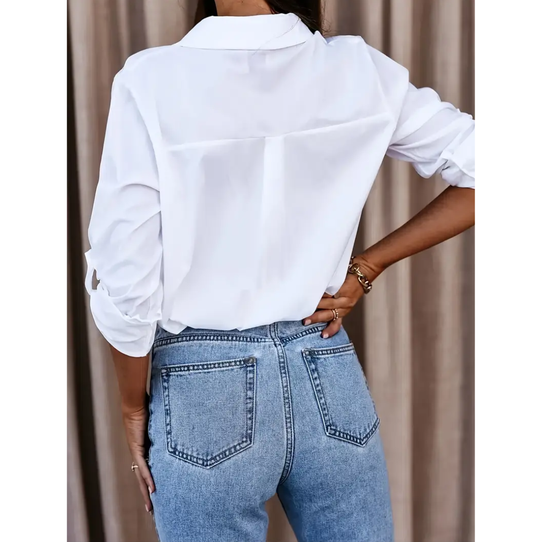 Salena | Dame Elegant Bluse | Langermet