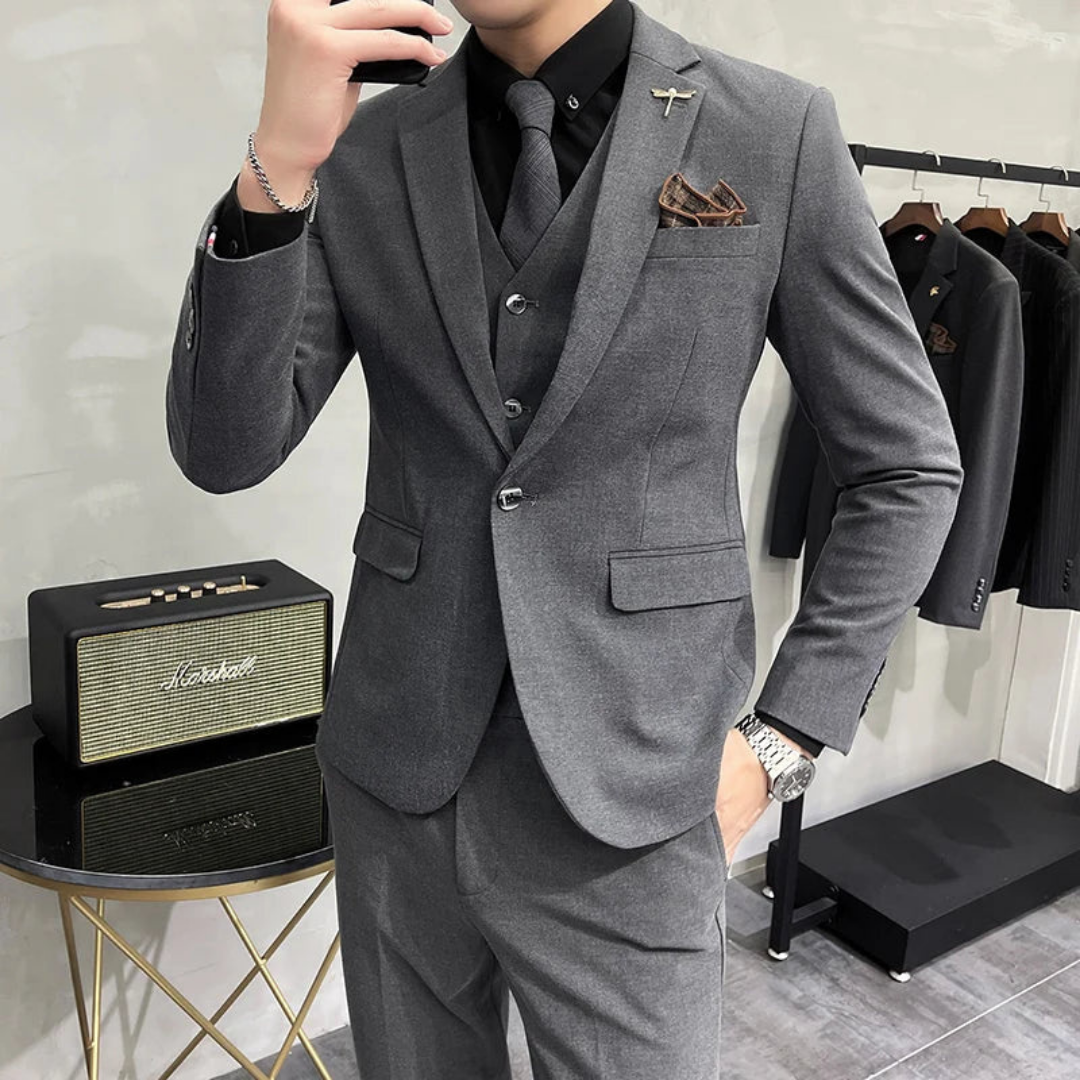 Herre Slim Fit Tre-delt Sett | Formell