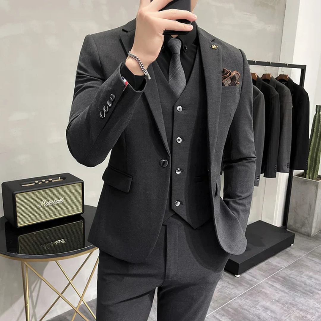 Herre Slim Fit Tre-delt Sett | Formell