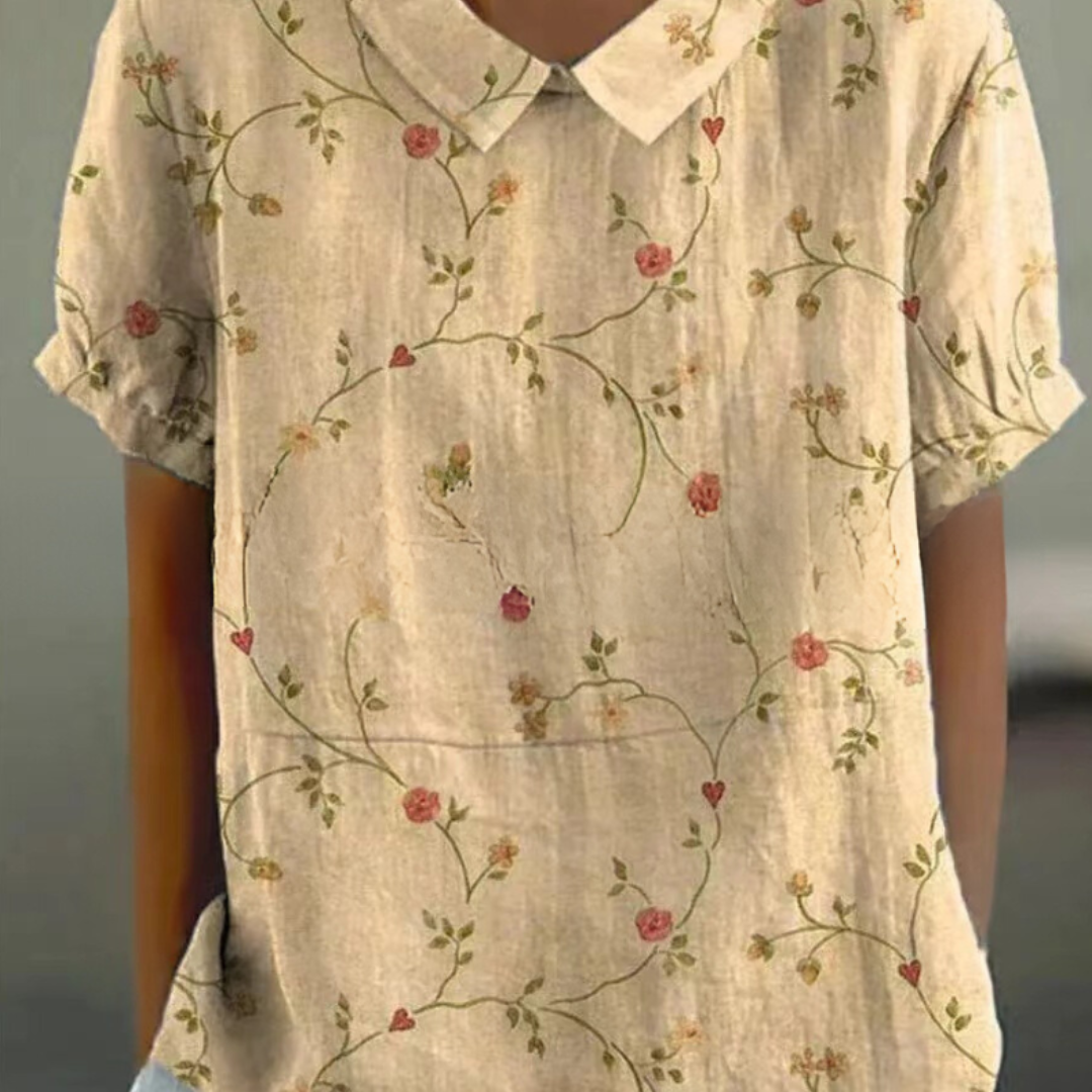 Damen Elegant Blomsterbluse | Sommer