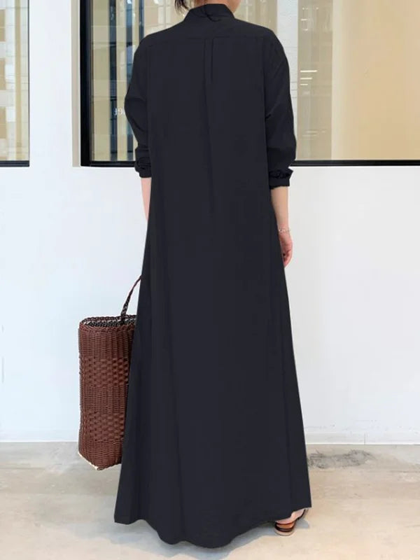 Stellania | Solide Farge Maxi Damekjole
