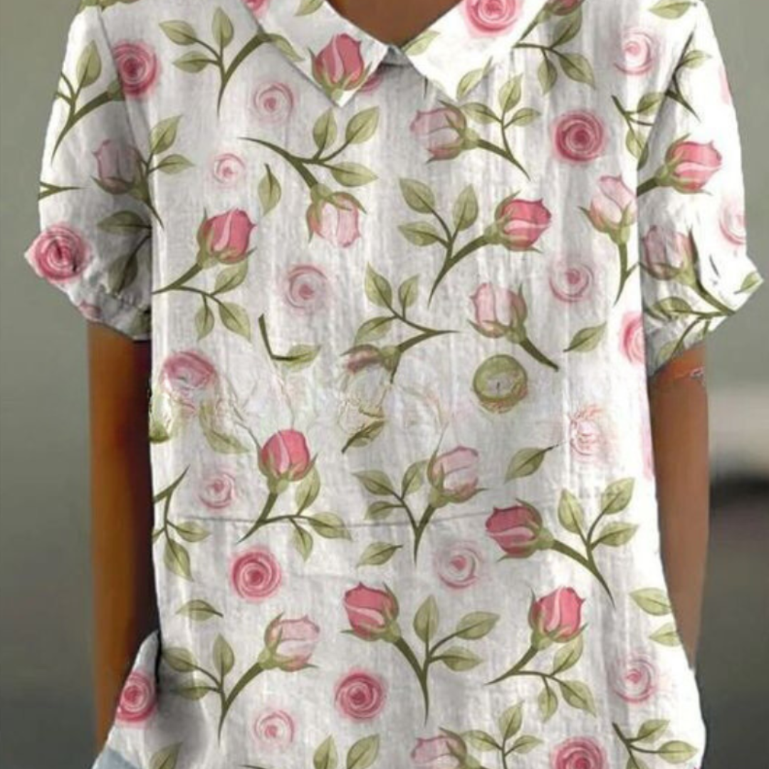 Damen Elegant Blomsterbluse | Sommer
