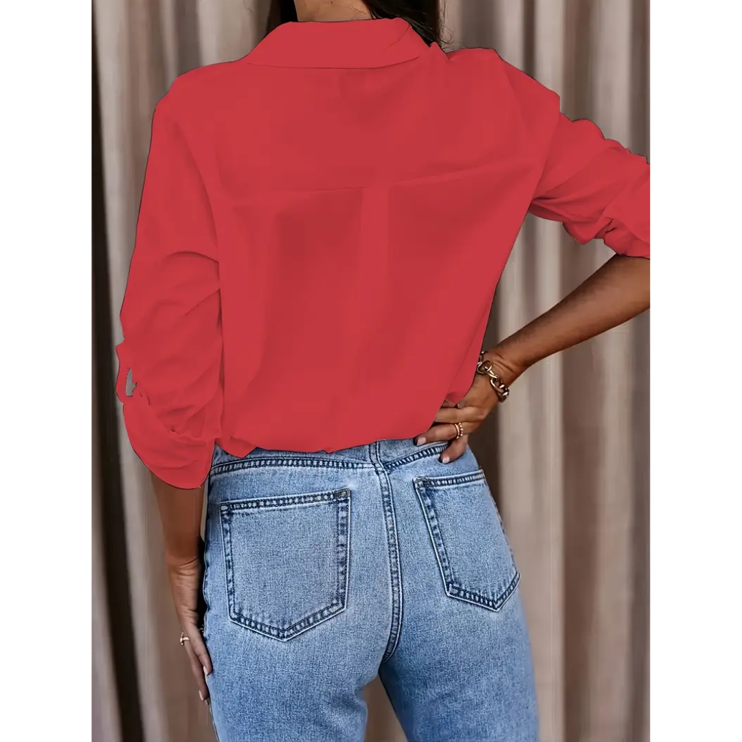 Salena | Dame Elegant Bluse | Langermet