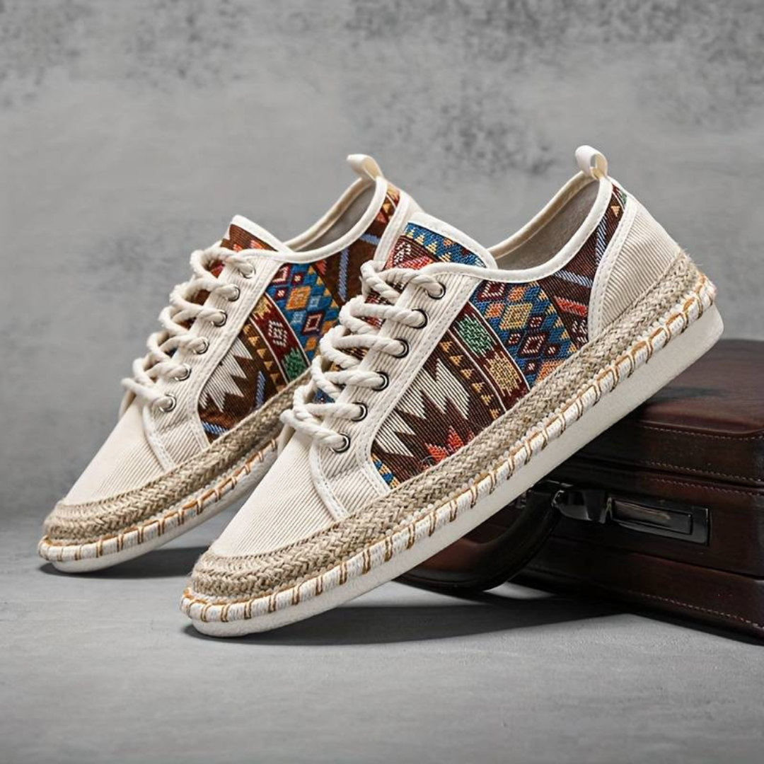 Herren Trykte Snøring Sneakers | Komfortable