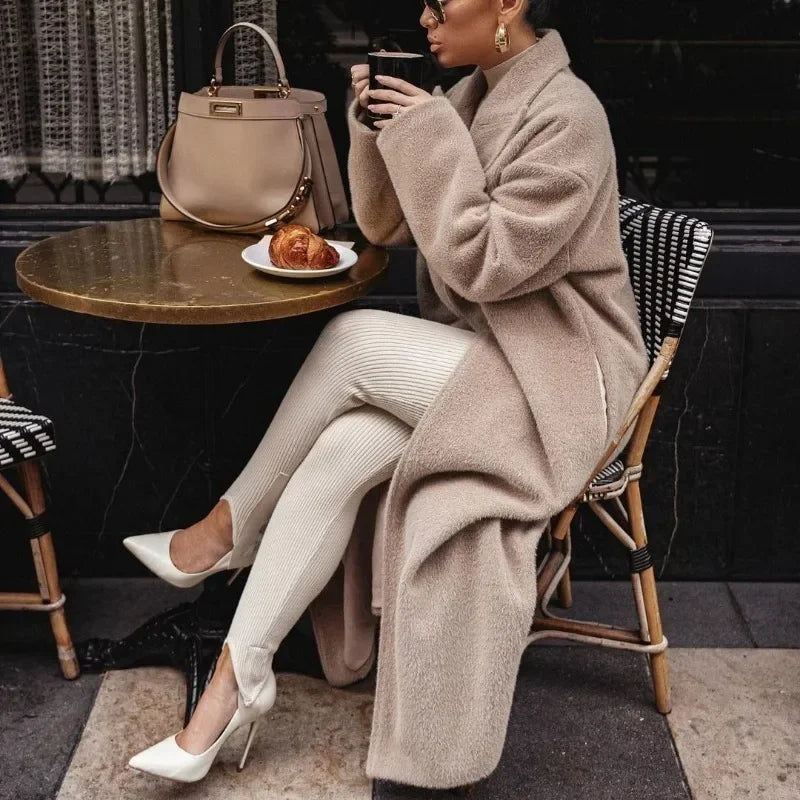 Dame Varme Vinter Trench Mantel | Lang