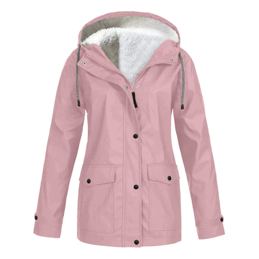 Damen Elegant Regnjakke | Varm