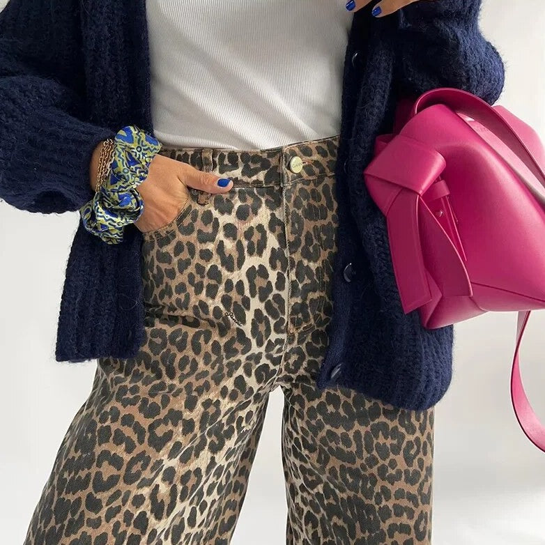 Wren | Leopardmønster-Jeans