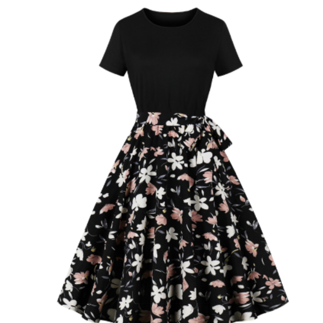 Nerys | Vintage Prikkete Kjole For Damer