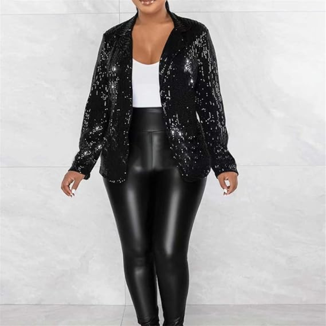 Dame Pailletten Blazer | Rynket