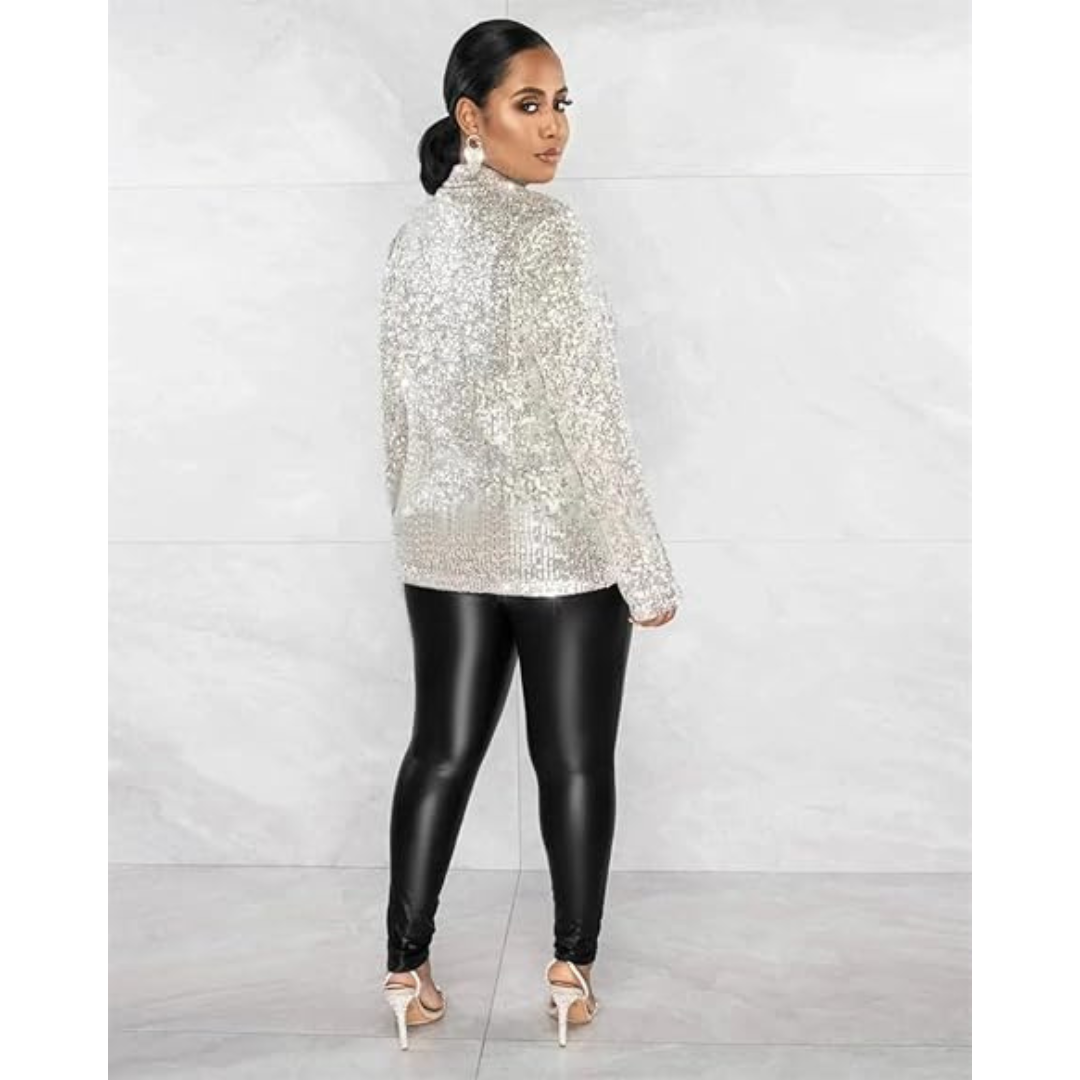 Dame Pailletten Blazer | Rynket