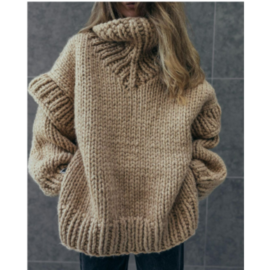 Erenabaji | Dame Oversized Strikkegenser | Varm