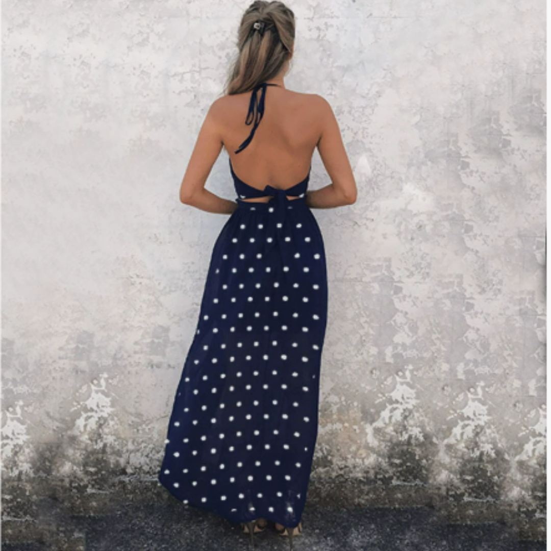 Dame Boho Uten Ermer Blomstertrykk Kjole | Maxi