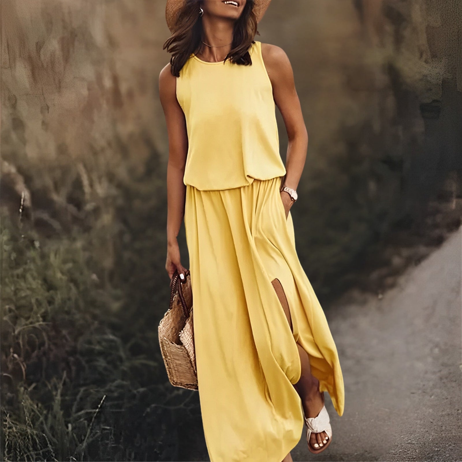 Heather | Elegant fargerik damekjole