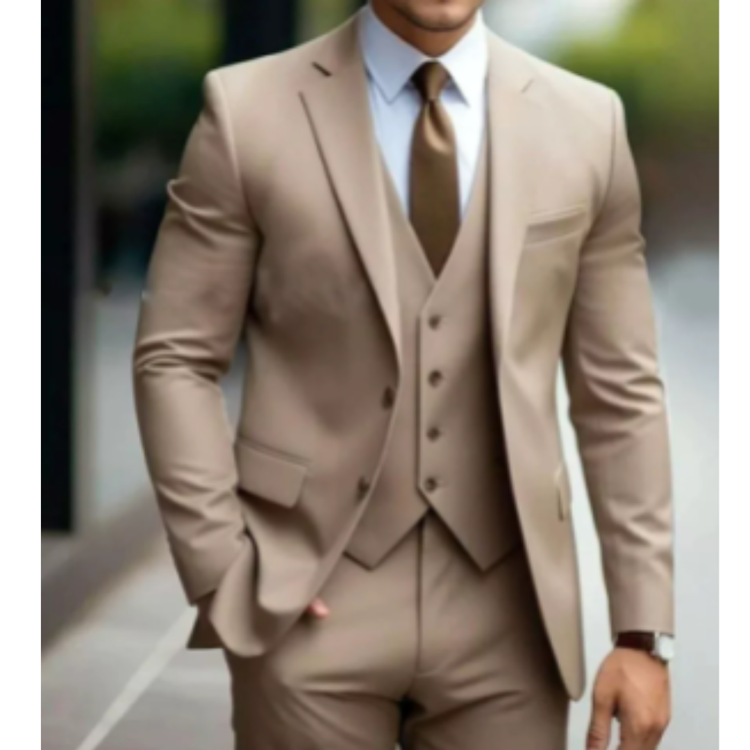 Herren Formell Bryllupsgjest Dress 3-delt Sett | Slim Fit
