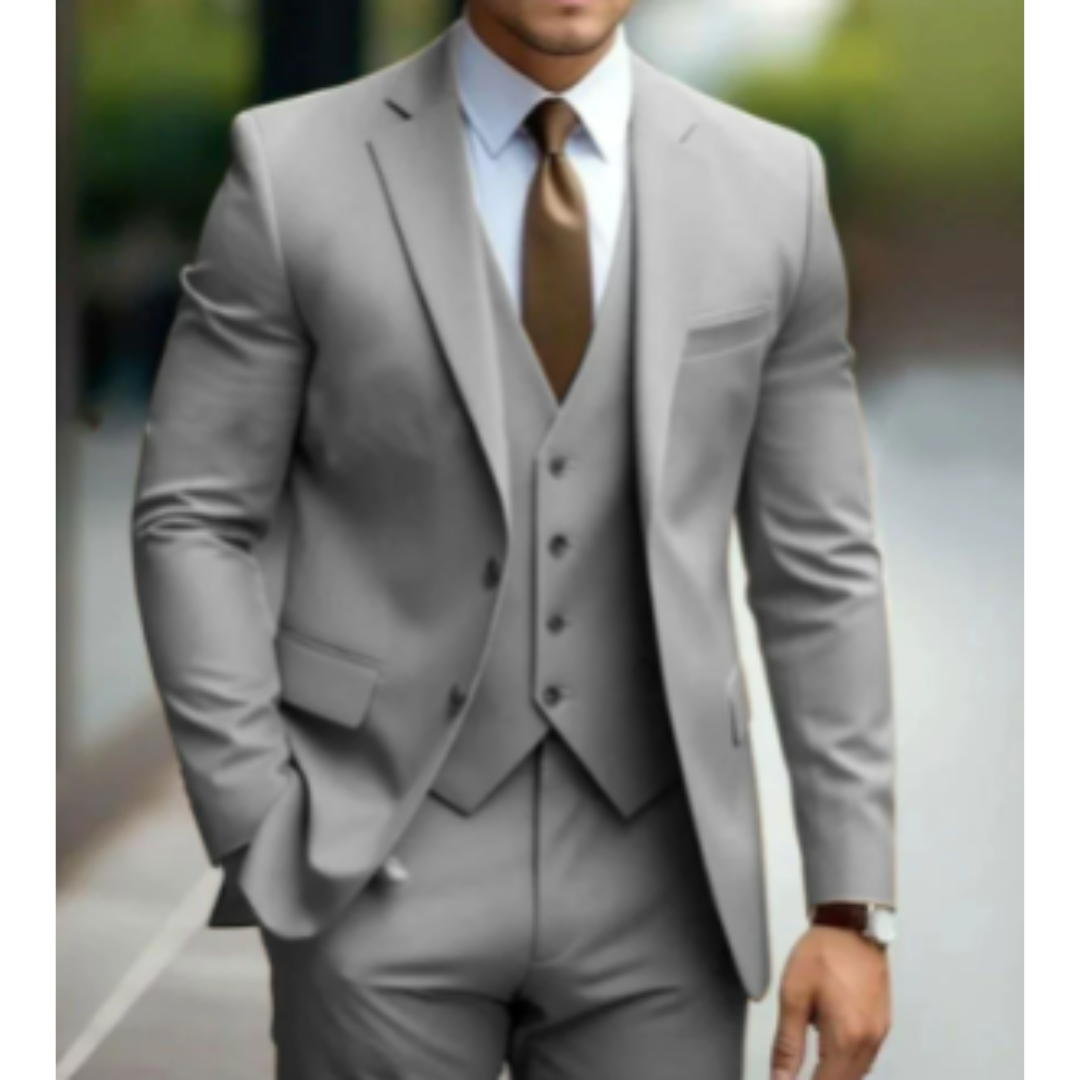Herren Formell Bryllupsgjest Dress 3-delt Sett | Slim Fit