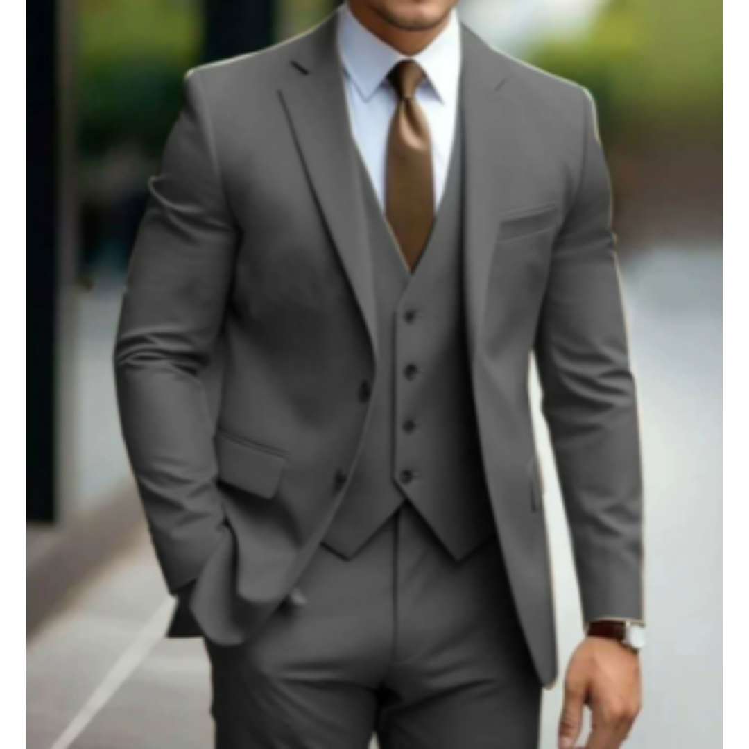 Herren Formell Bryllupsgjest Dress 3-delt Sett | Slim Fit