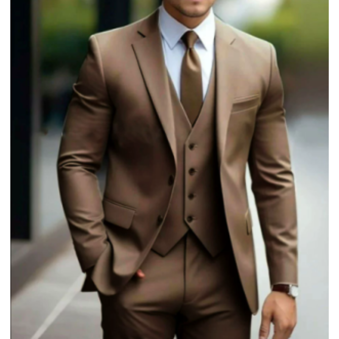 Herren Formell Bryllupsgjest Dress 3-delt Sett | Slim Fit