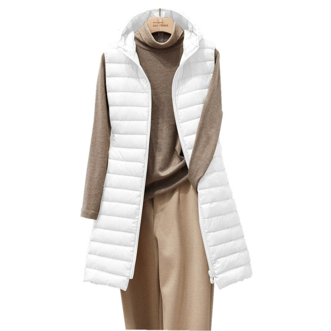 Margauxemim | Dame Puffer Ermeløs Stepp Vest | Lang