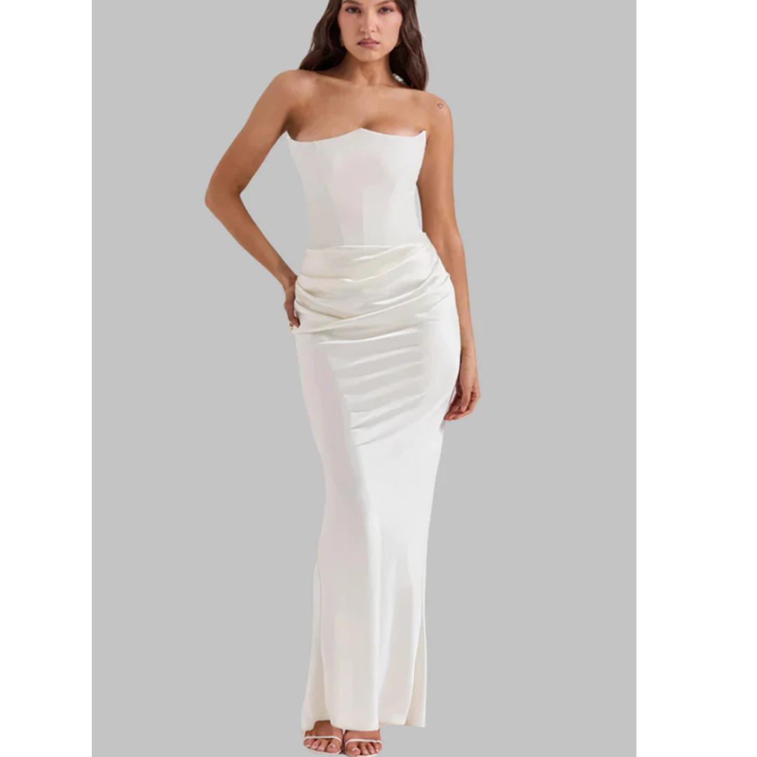 Damen Bandeau Elegant Kjole | Maxi
