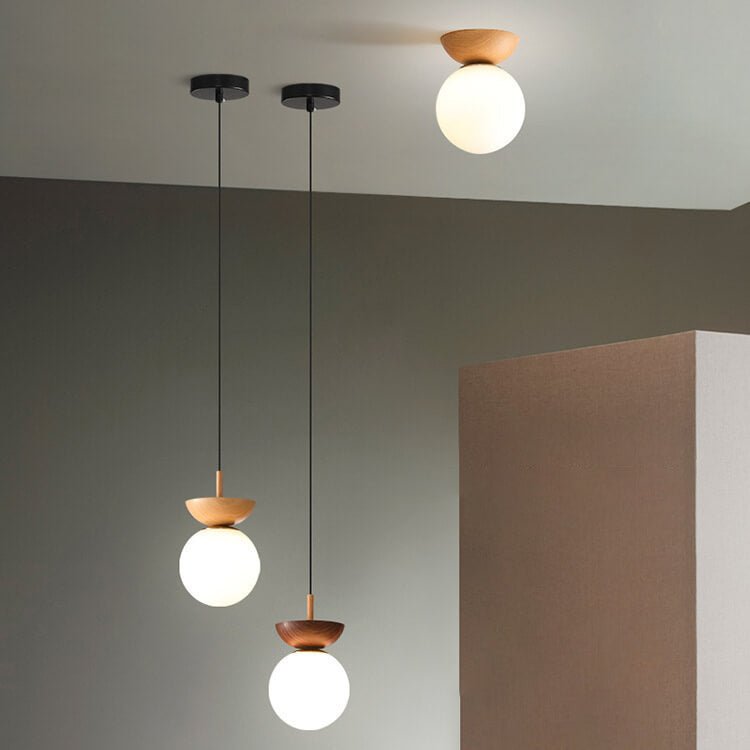 Glowara Log Japansk Taklampe