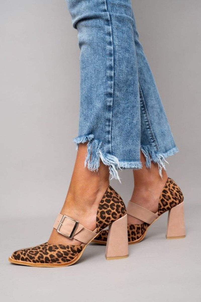 Vittoria™ | Leopardmønstrede Sandaler i Syntetisk Suede