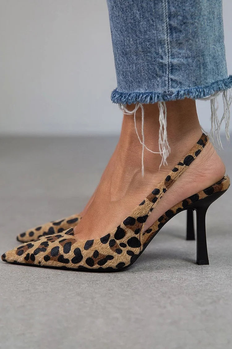 Ambra™ | Dekolleté Leopard Slingback