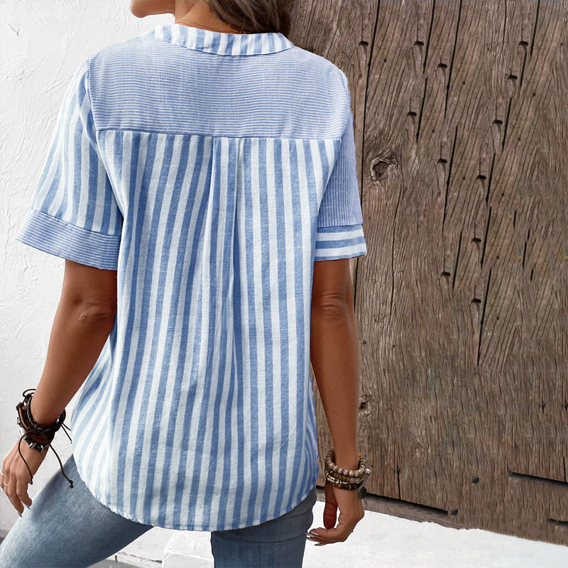 Joan | Løs stripete bluse for damer