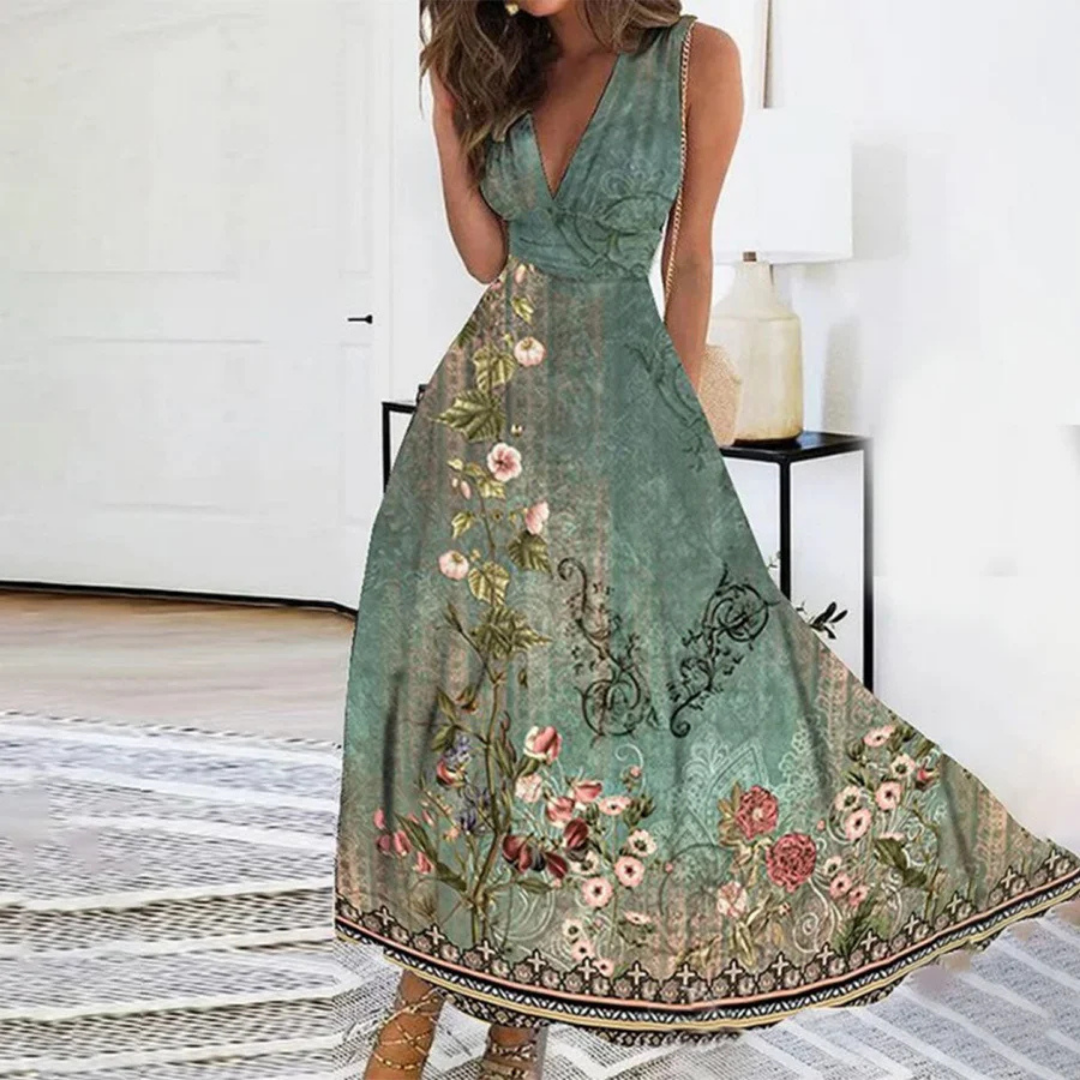 Sabina | Elegant blomstret kjole for damer