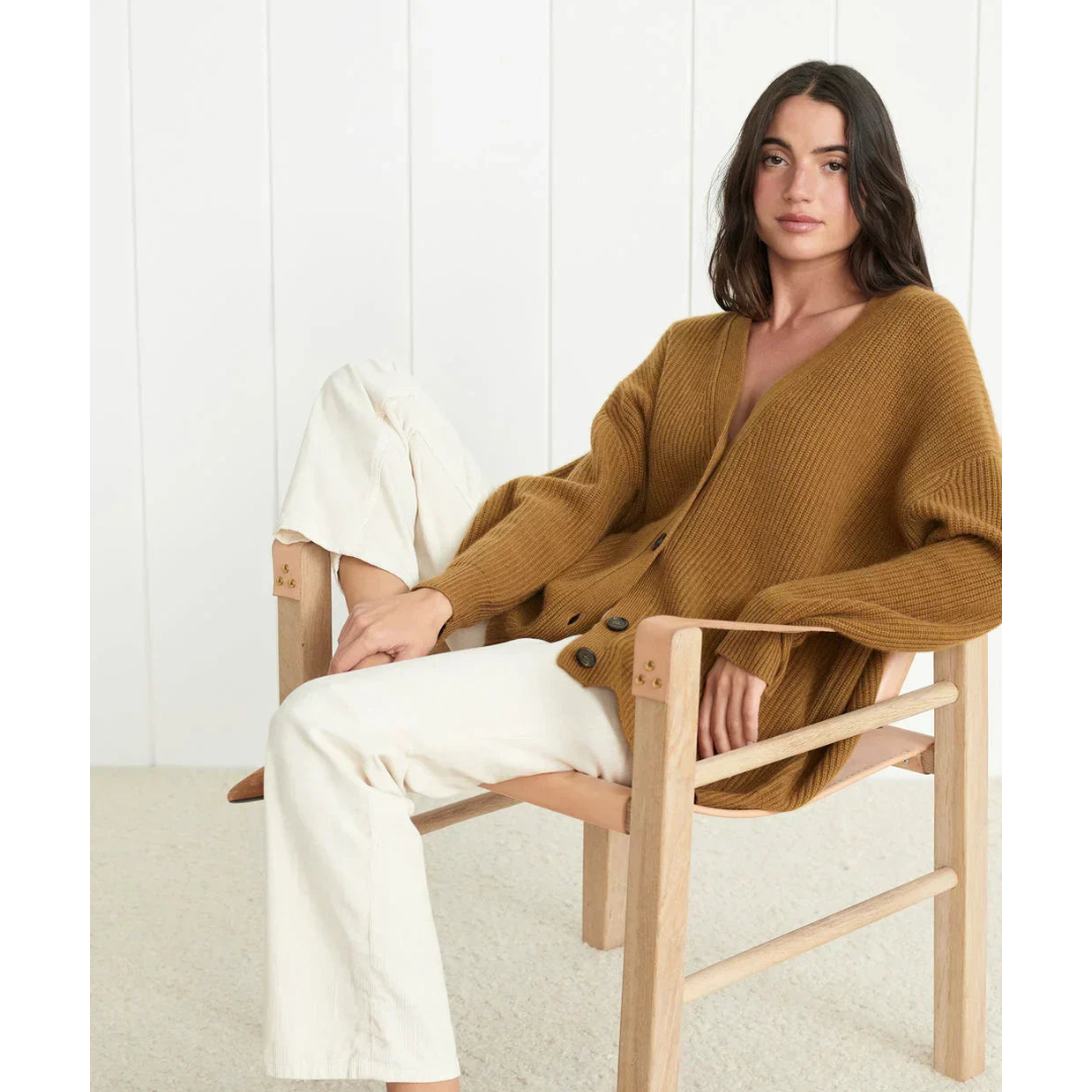 Araceli | Damelang Strikkjakke | Varm