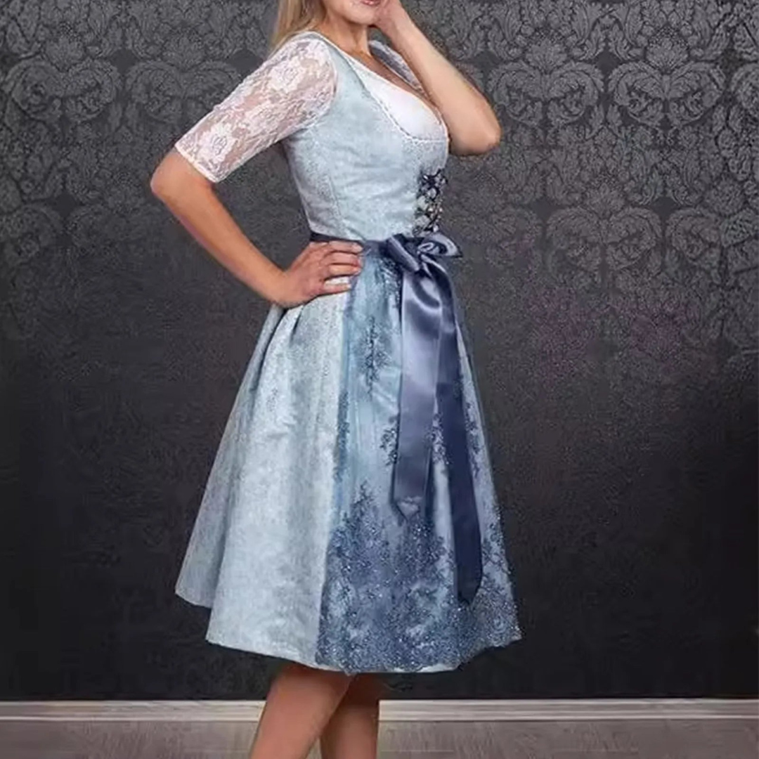 Melania | Damen Klassisk Oktoberfest Dirndl Kjole | 2024