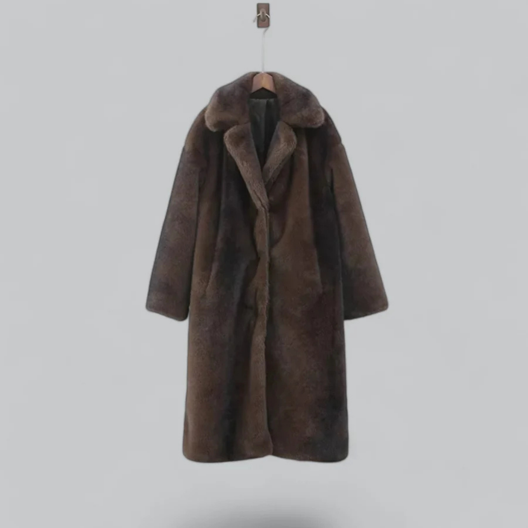 Damen Lange Vinter Trench Kåpe | Varme