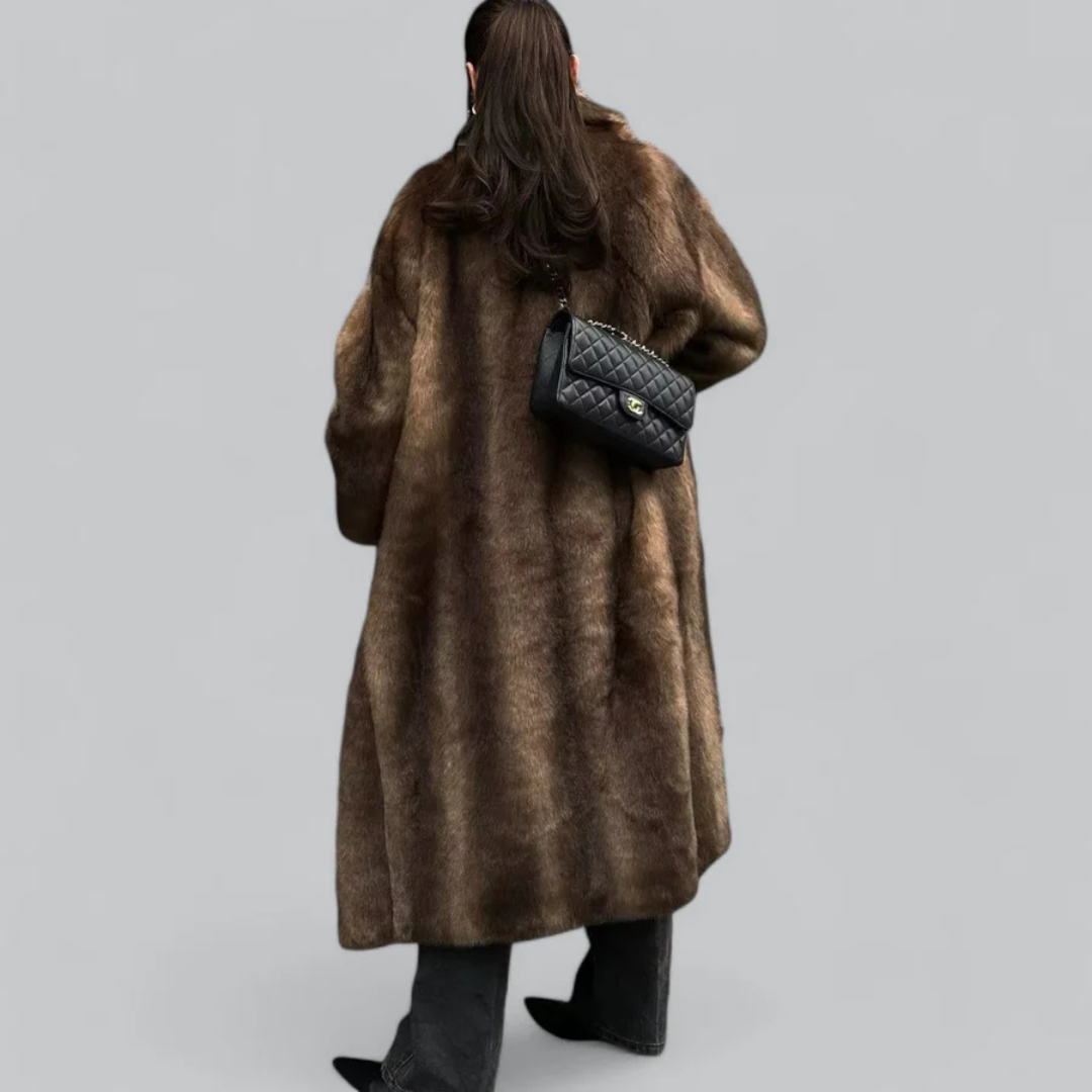 Damen Lange Vinter Trench Kåpe | Varme