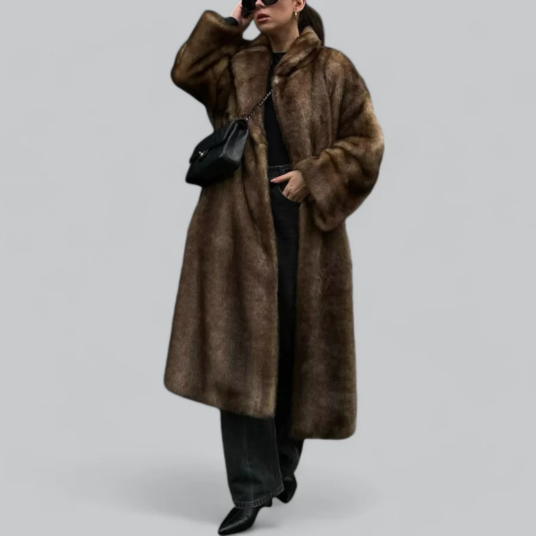 Damen Lange Vinter Trench Kåpe | Varme