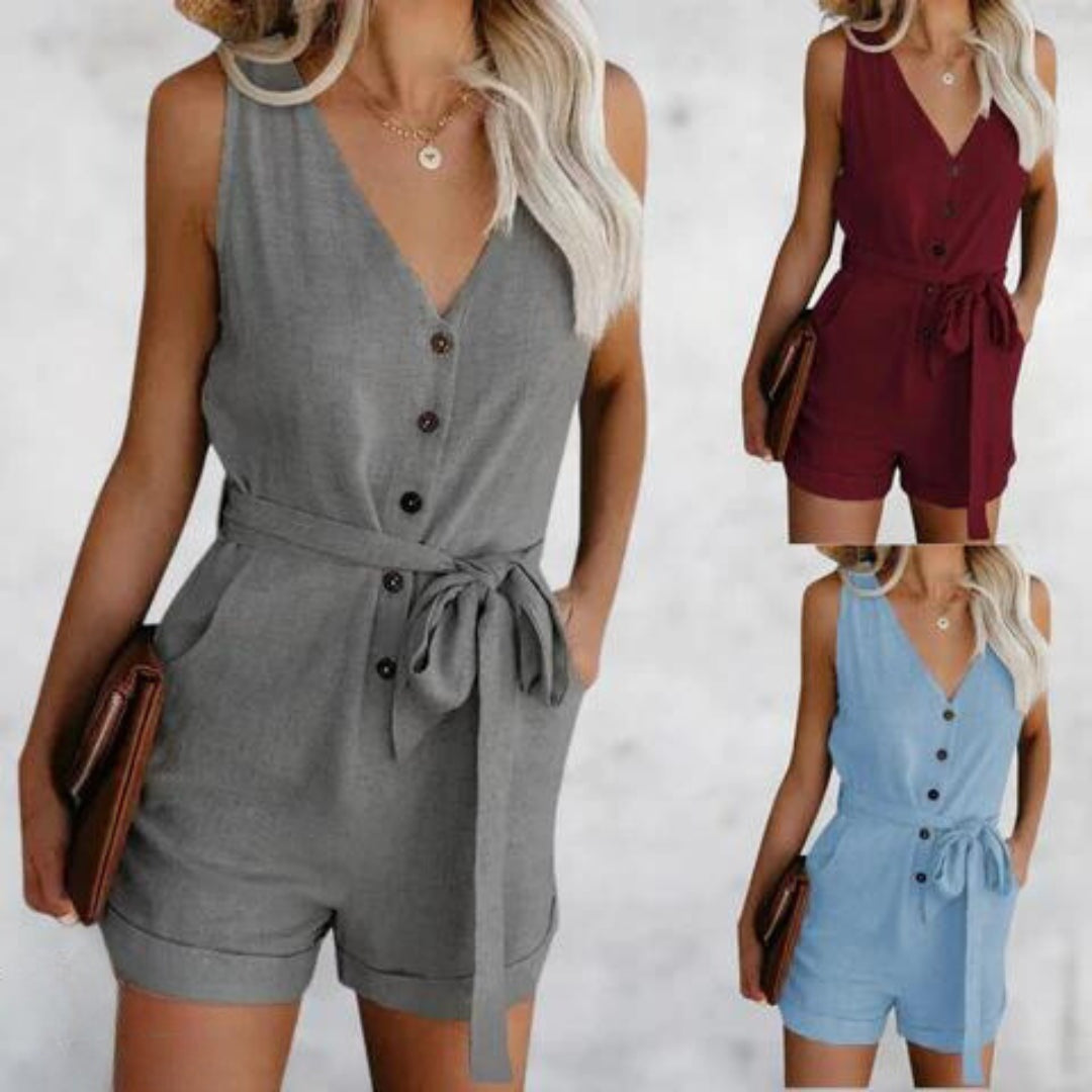 Myka | Dame Korte Stilige Romper | Uten Ermer