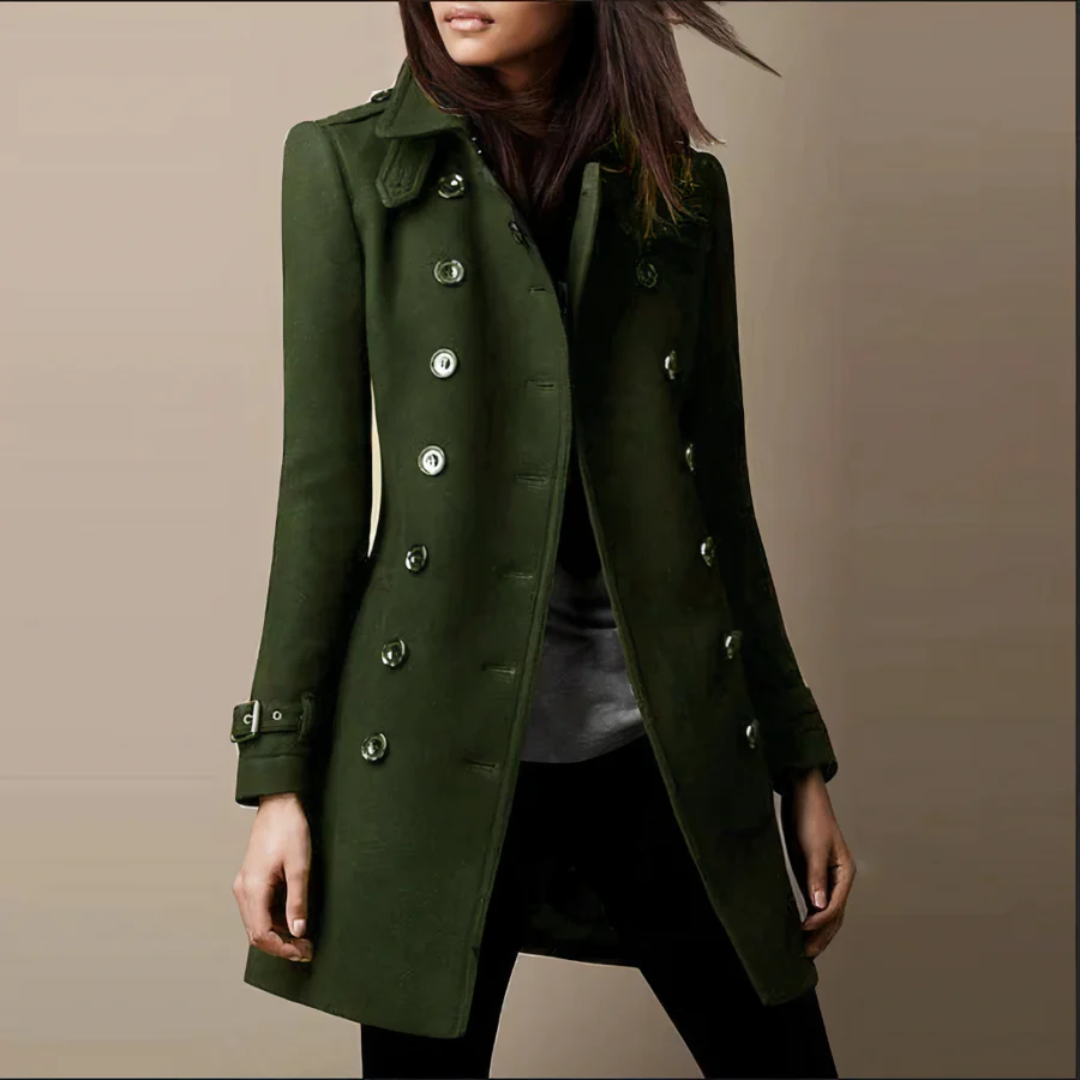 Raideny | Dame Lang Trench Kåpe | Varm