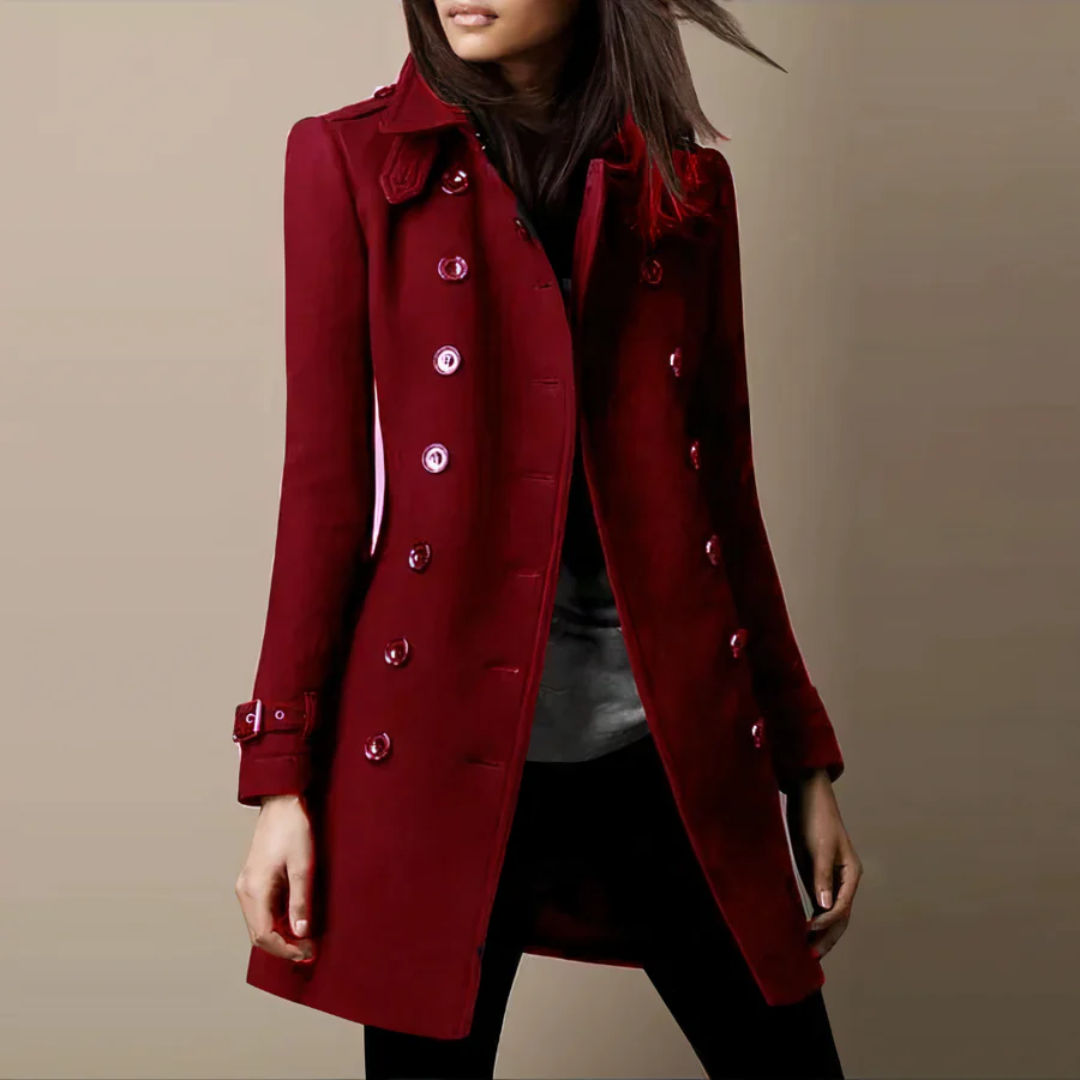 Raideny | Dame Lang Trench Kåpe | Varm