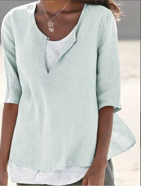 Brindle | Dame Stilig Semi Dual 3/4 Bluse