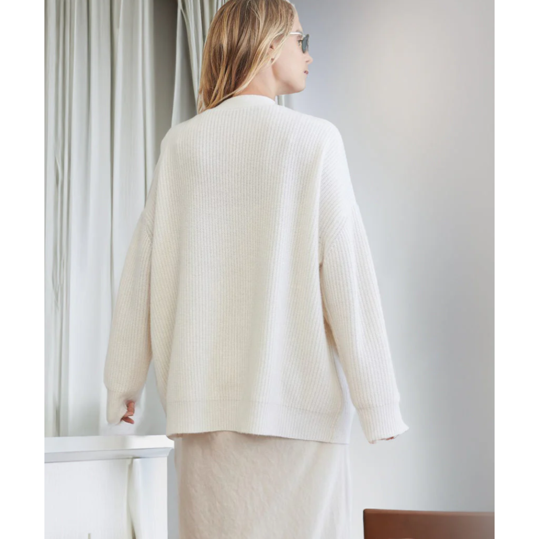 Araceli | Damelang Strikkjakke | Varm