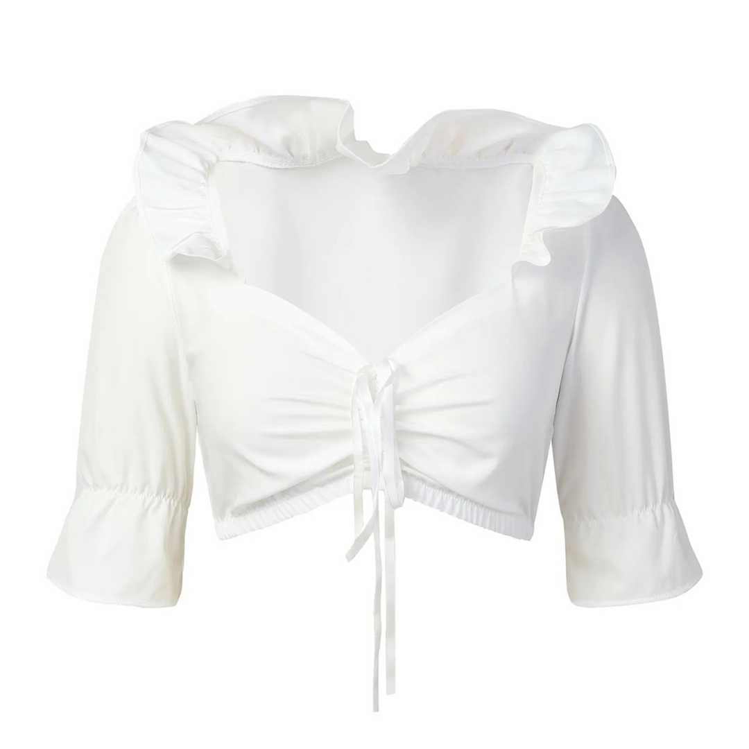 Dame Rüsche Oktoberfest Dirndl Bluse