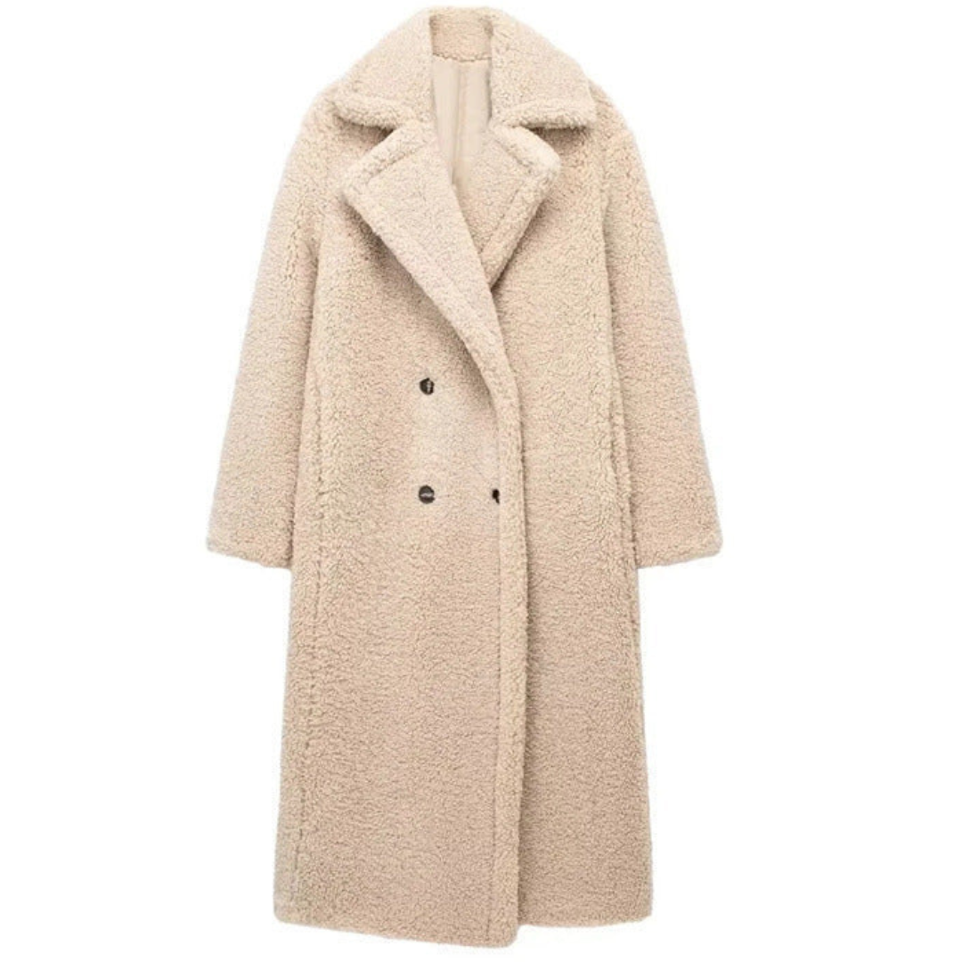 Usiamalim | Dame Lang Vinter Trench Kåpe | Varme