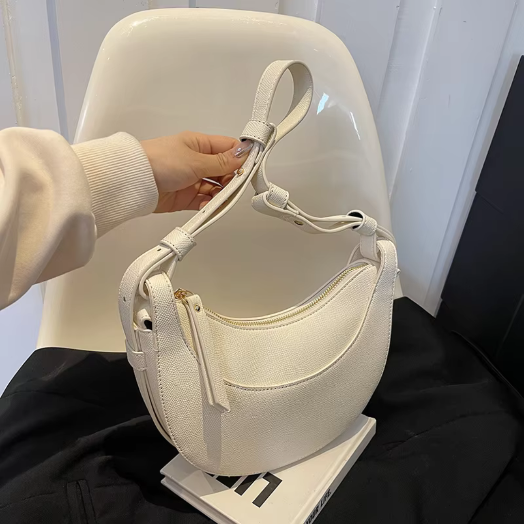 Halvmåneformet skulderveske for damer | Elegant