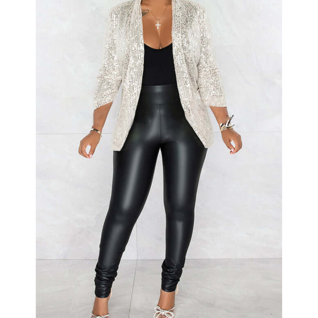 Dame Pailletten Blazer | Rynket