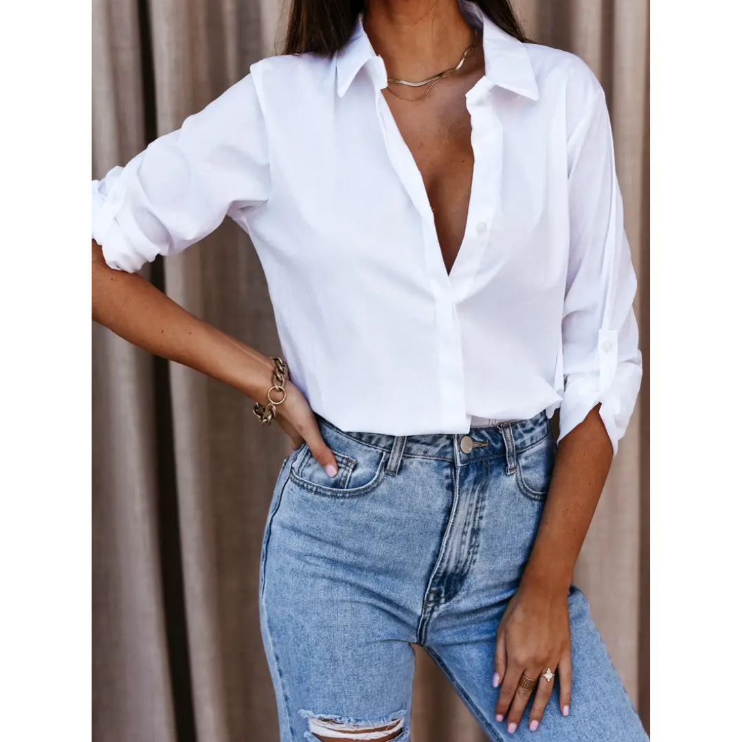 Salena | Dame Elegant Bluse | Langermet